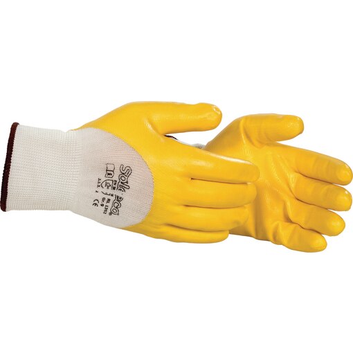 Feinstrickhandschuh Nitril gelb